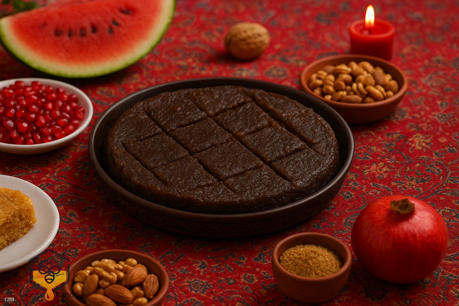 شب یلدا ۱۴۰۴ | حلوا سیاه اردبیل در سفره سنتی یلدا